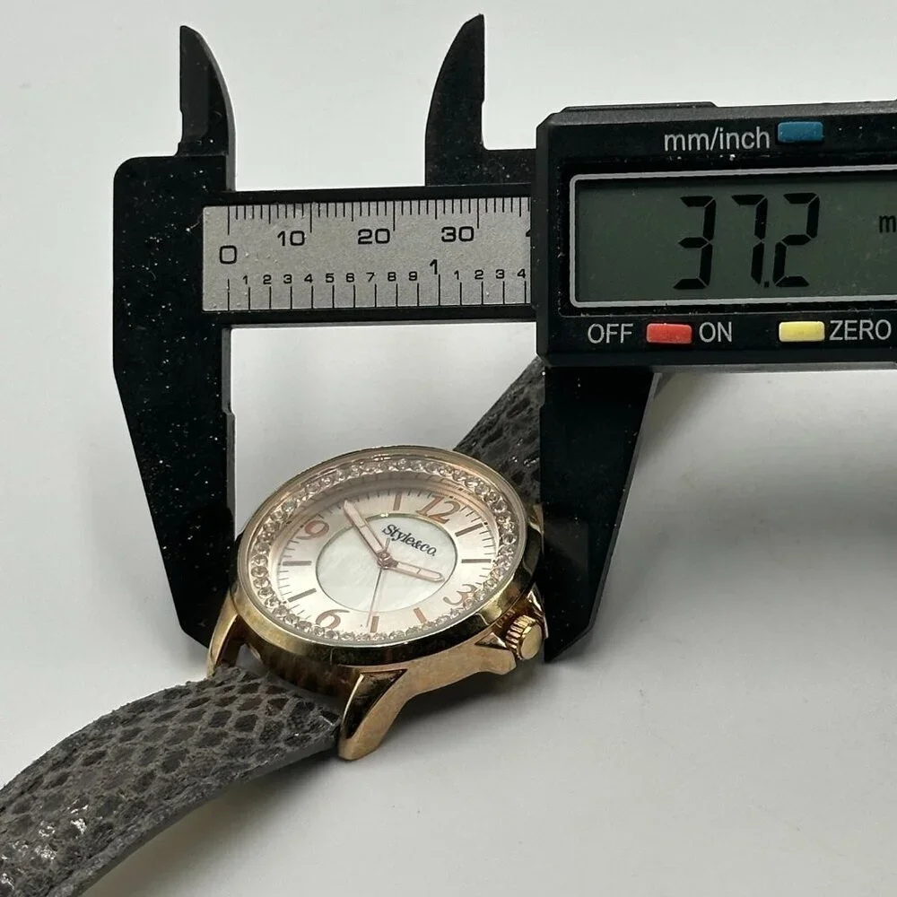 3/$30 Style & Co  Watch Women Rose Gold Tone Grey Snake Print Band 9 Inch